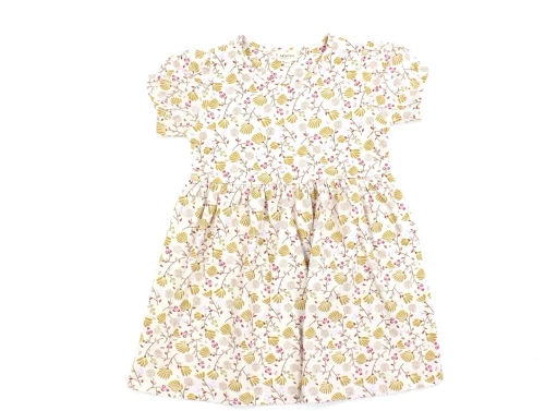 Noa Noa Miniature print offwhite/yellow kjole